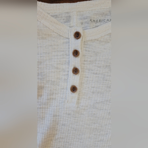 American Eagle Boho Bohemian Off White Flowy Tank Top Size XS - Picture 4 of 7